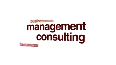 Management consulting animated word cloud. Stock Footage 70485358