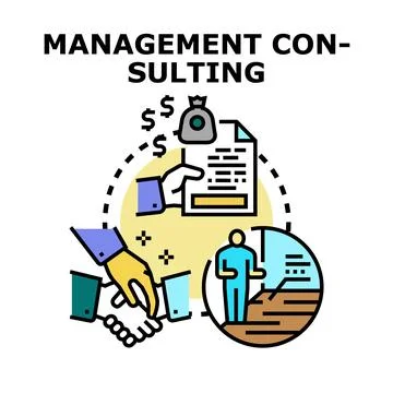 Management consulting business process development illustration Stock Illustration