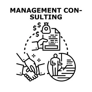 Management consulting business process development illustration Stock Illustration