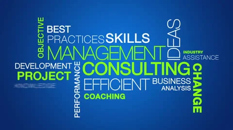 Management Consulting word cloud text animation Stock Footage 22663855