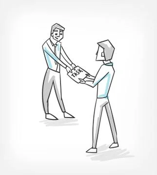Management delegation outsourcing vector illustration Stock Illustration