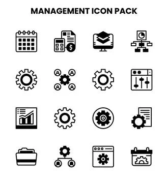 Management DuoTone Vector Icons Pack イラスト素材