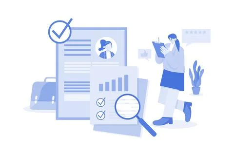 Management Evaluation Illustration concept on a white background Stock Illustration