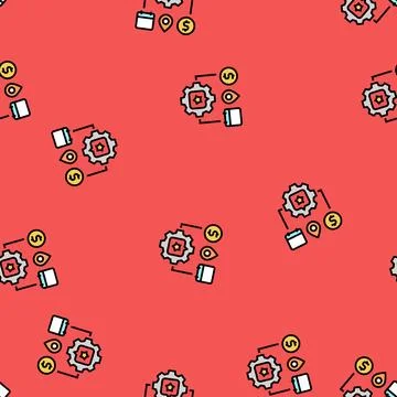 Management event agency vector seamless pattern 스톡 일러스트