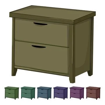 Management file cabinet cartoon vector graphic Stock Illustration