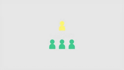 Management Flat Icon Stock Footage 205060691