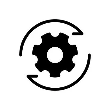 Management glyph flat icon Illustrazione stock