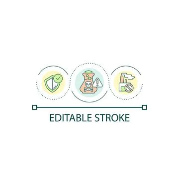 Management of hazardous waste loop concept icon Stock Illustration