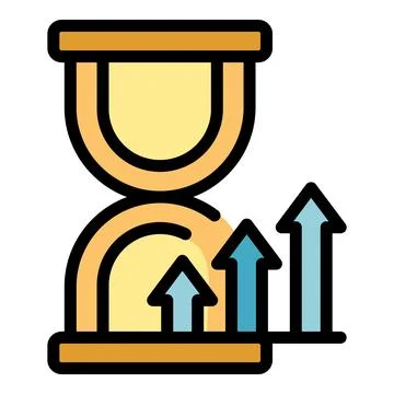 Management hourglass icon vector flat イラスト素材