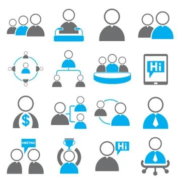 Management icons Stock Illustration