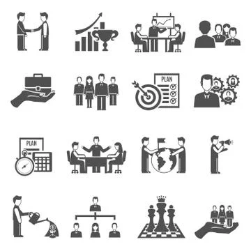 Management Icons Set イラスト素材