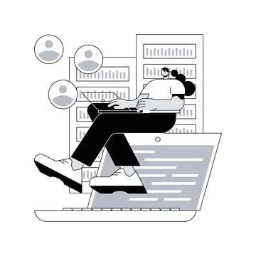 Management information system abstract concept vector illustration. Stock Illustration