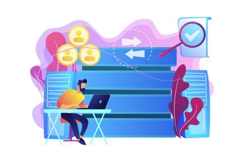 Management information system concept vector illustration. Stock Illustration