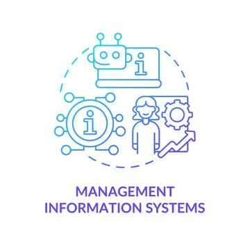 Management information systems blue gradient concept icon イラスト素材