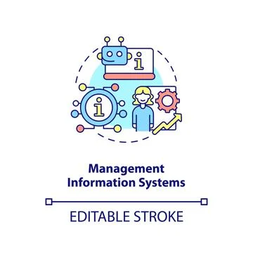 Management information systems concept icon Stockillustratie