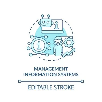 Management information systems turquoise concept icon イラスト素材