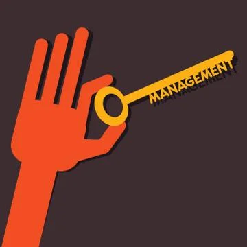 Management key in hand stock vector Stock Illustration
