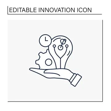 Management line icon Stockillustratie