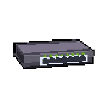 Management network switch pixel art vector illustration イラスト素材