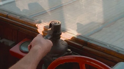 Management of an old retro tram. Closeup The driver's hands on the levers Stock Footage 79085902