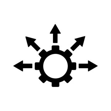 Management, opportunity icon. Gray vector graphics. Stock Illustration