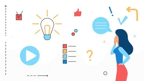 Management organized checklist development process Ilustração Stock