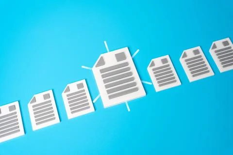 Management package of documents. Find the necessary document, certificate o.. Stock Photos