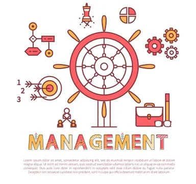 Management Poster Text Sample Vector Illustration Stock Illustration