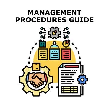 Management procedures guide vector concept illustration イラスト素材