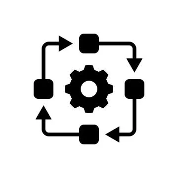 Management process icon vector Stock Illustration