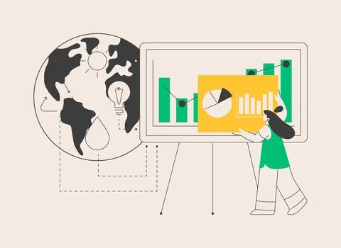 Management of resources abstract concept vector illustration. Illustrazione stock