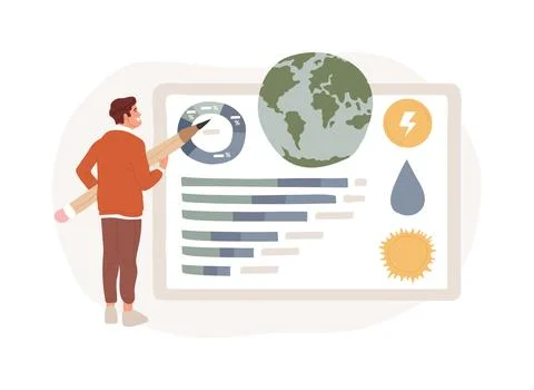 Management of resources isolated concept vector illustration. Illustrazione stock
