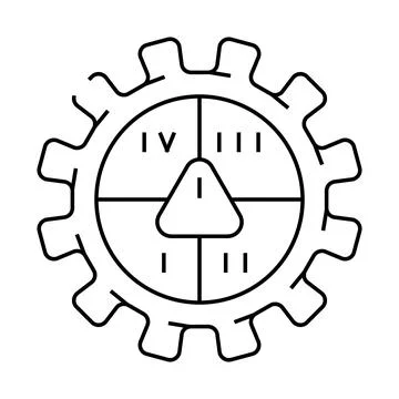 Management risk line icon vector illustration Stock Illustration