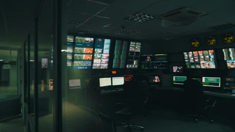 Management room on tv close-up Stock Footage 112225410