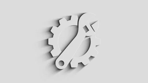 Management setting gear symbol 3d with shadow Video stock 301607318