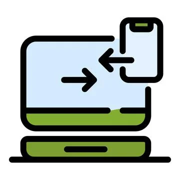 Management smart device icon color outline vector Illustrazione stock