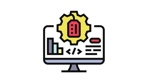 Management software technical sales engineer color icon animation Stock Footage 326110824