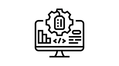 Management software technical sales engineer line icon animation Stock Footage 326127775