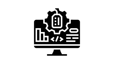 Management software technical sales engineer glyph icon animation Stock Footage 326147911