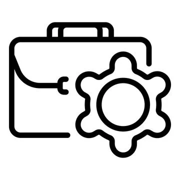 Management suitcase icon outline vector. Work job Stock Illustration