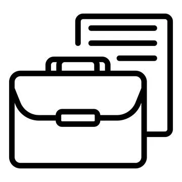 Management suitcase icon outline vector. Work job Stock Illustration