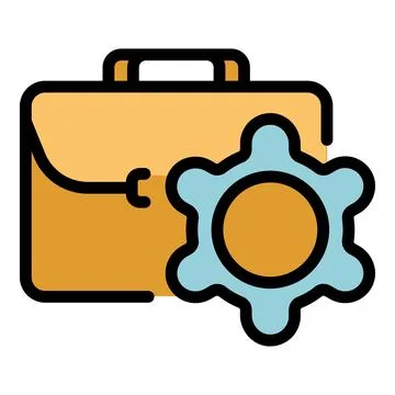 Management suitcase icon vector flat イラスト素材