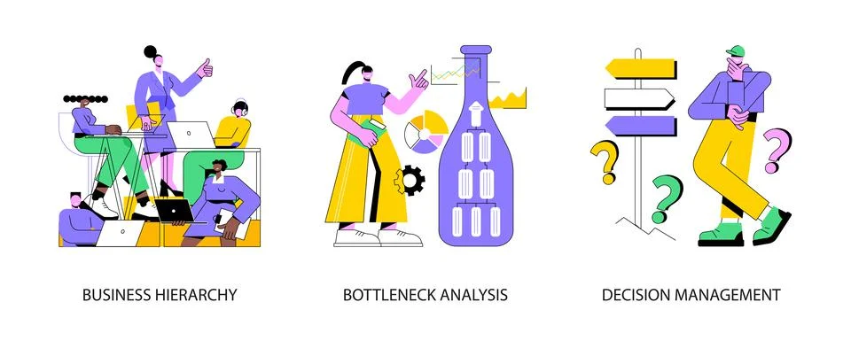 Management system abstract concept vector illustrations. Stockillustratie