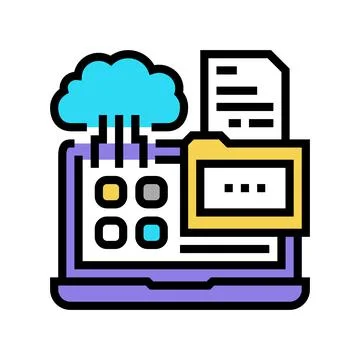 Management system color icon vector illustration Stock Illustration