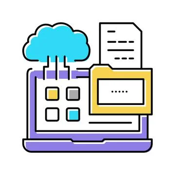 Management system color icon vector illustration Stock Illustration