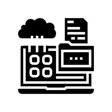 Management system glyph icon vector illustration Stock Illustration