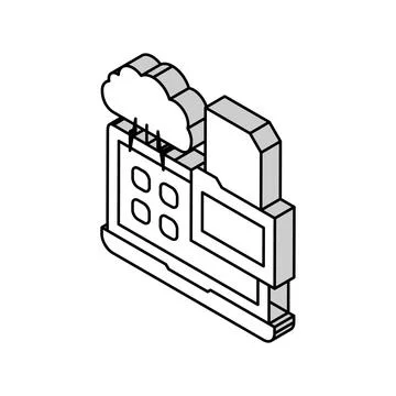 Management system isometric icon vector illustration Stock Illustration