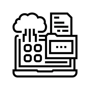 Management system line icon vector illustration Stock Illustration
