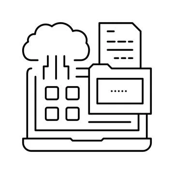 Management system line icon vector illustration Stock Illustration