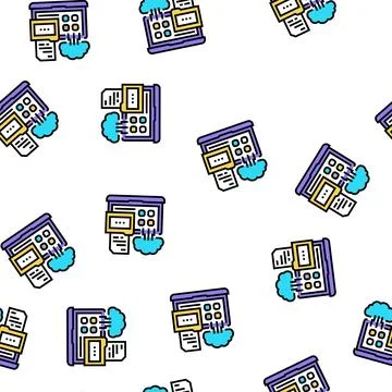 Management system vector seamless pattern Stock Illustration